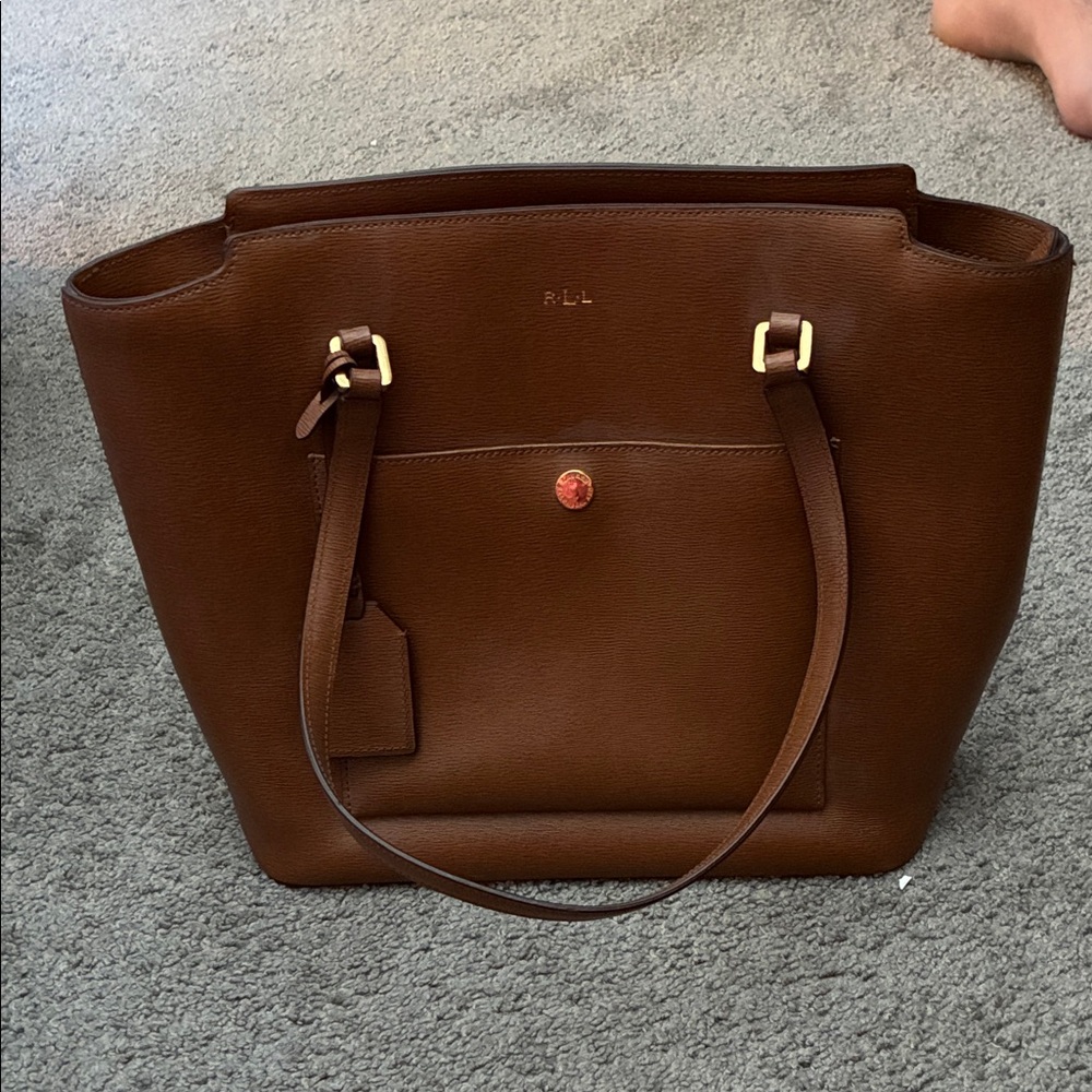 Ralph Lauren Leather  Brown Tote